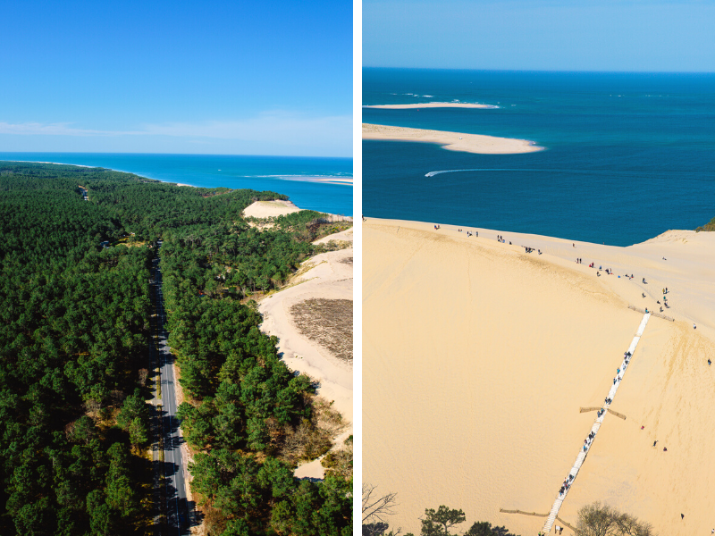 La Dune du Pilat vue du ciel