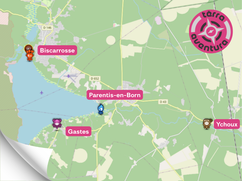 Carte Terra Aventura à Biscarrosse et autour des Grands Lacs
