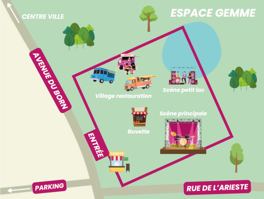 Plan du festival Jazz in Sanguinet
