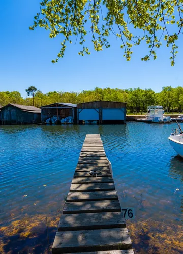 Le lac de Gastes dans les Landes