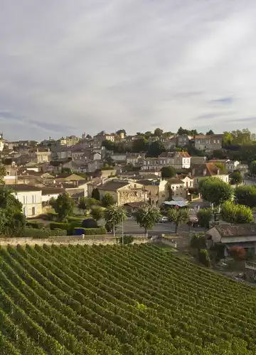 Le vignoble et le village de Saint Emilion